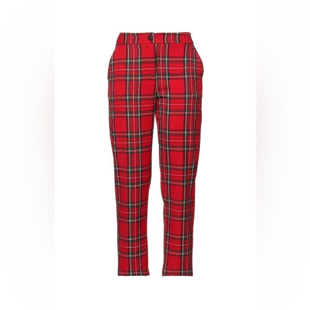 Souvenir red tartan pattern pants